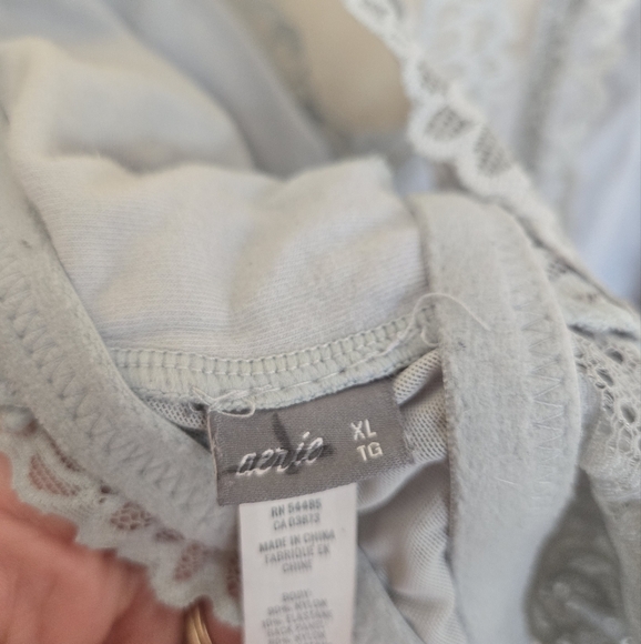 Aerie Racerback Lace Bralette Light Blue Size Large - Picture 4 of 5